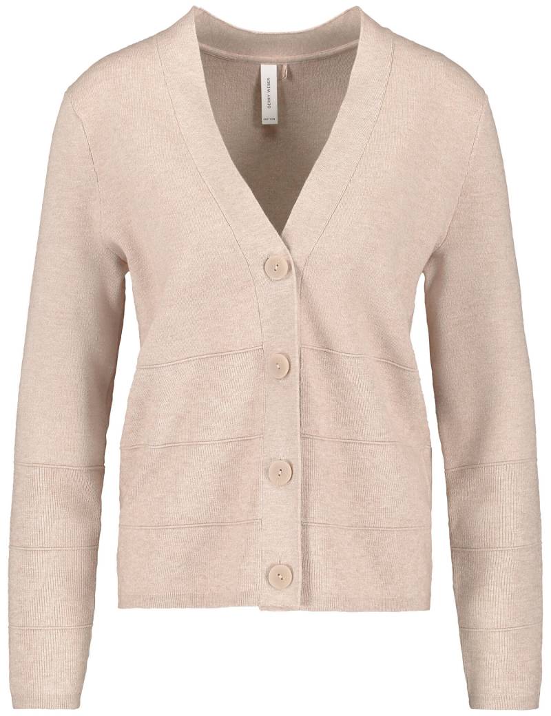 GERRY WEBER Edition - Jacke Strick light taupe-melange - Gr. - 42 von GERRY WEBER Edition