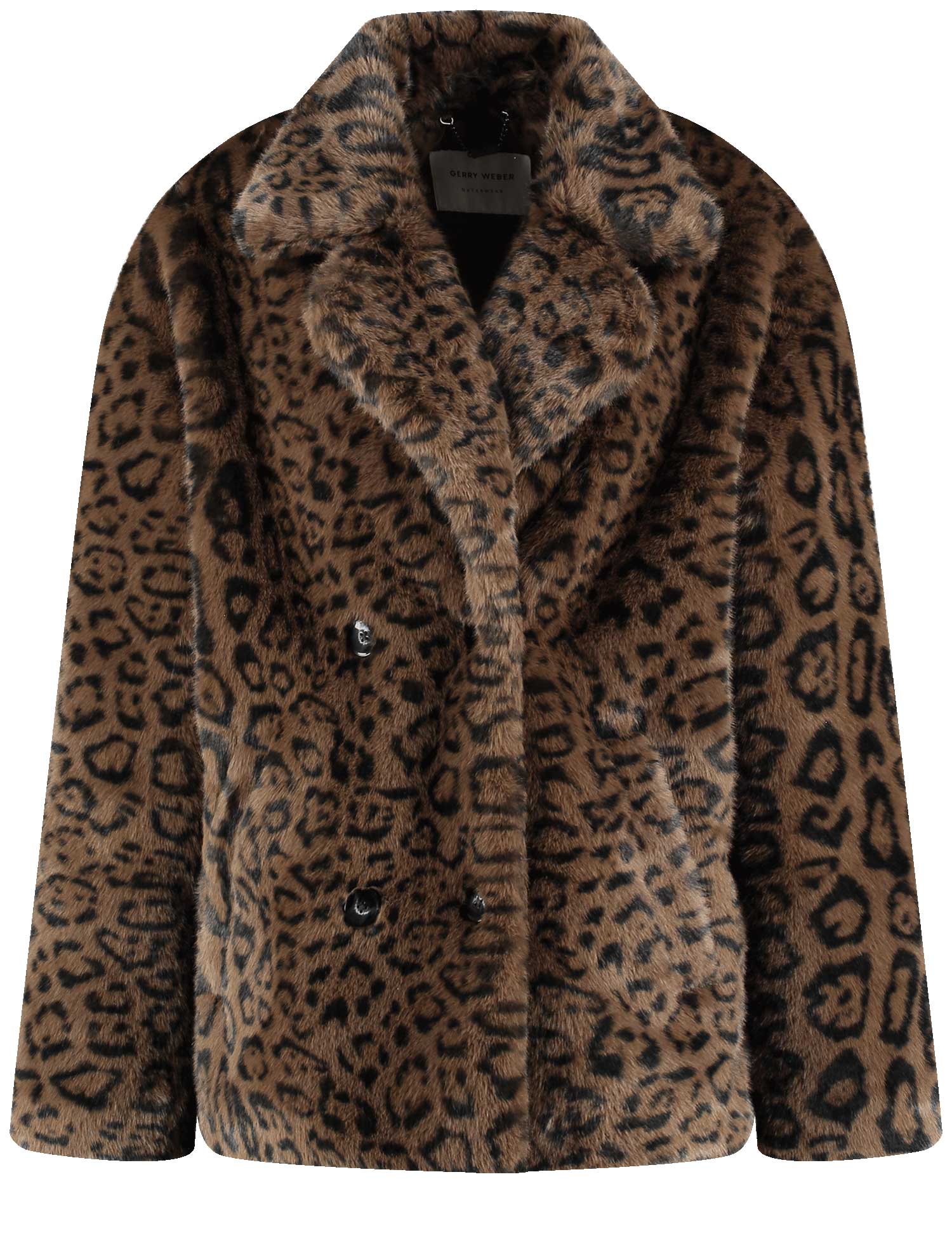 GERRY WEBER Edition - Jacke mit Leo-Muster braun - Gr. - 36 von GERRY WEBER Edition