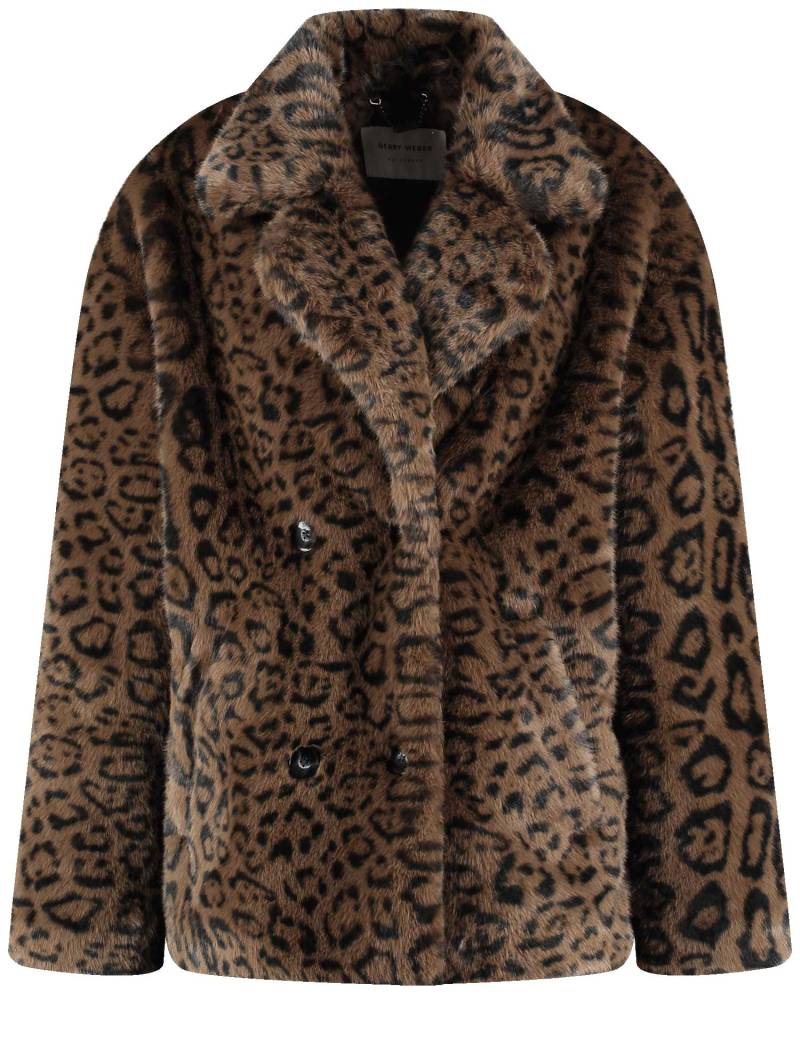 GERRY WEBER Edition - Jacke mit Leo-Muster braun - Gr. - 38 von GERRY WEBER Edition