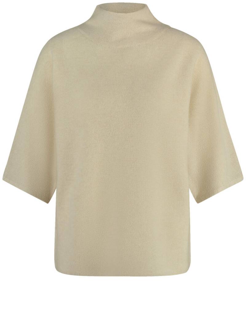 GERRY WEBER Edition - Kurzarmpullover mit Kaschmiranteil beige - Gr. - 40 von GERRY WEBER Edition