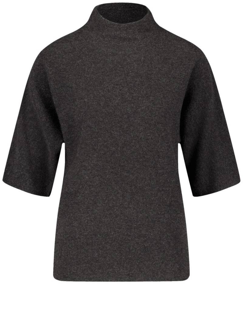 GERRY WEBER Edition - Kurzarmpullover mit Kaschmiranteil grau - Gr. - 38 von GERRY WEBER Edition