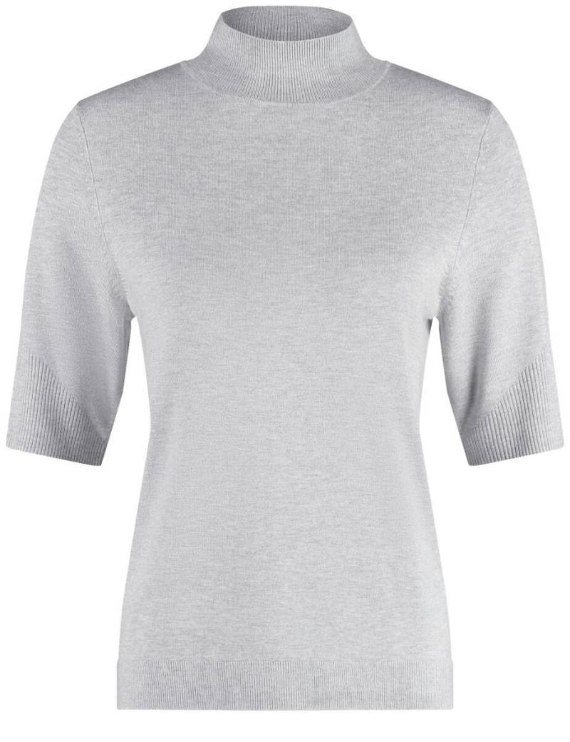 GERRY WEBER Edition - Kurzarmpullover mit Turtleneck grau - Gr. - 48 von GERRY WEBER Edition