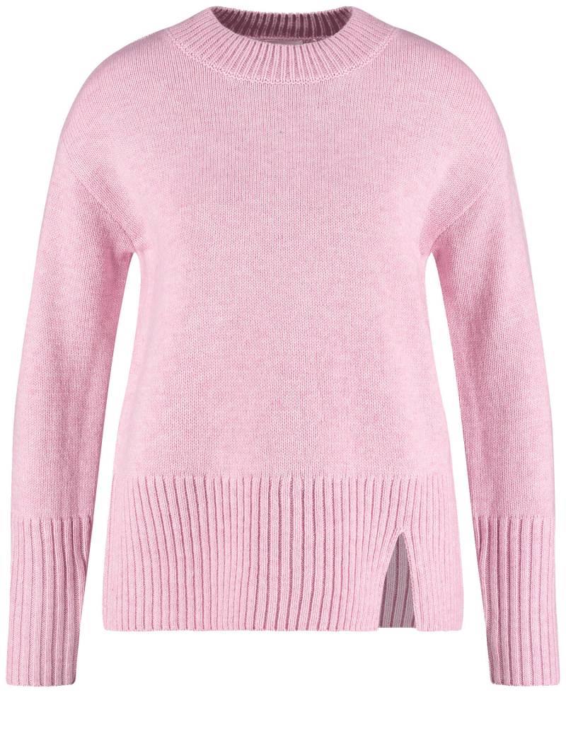 GERRY WEBER Edition - Kuscheliger Strickpullover mit Saumschlitz rose quartz melange - Gr. - 44 von GERRY WEBER Edition