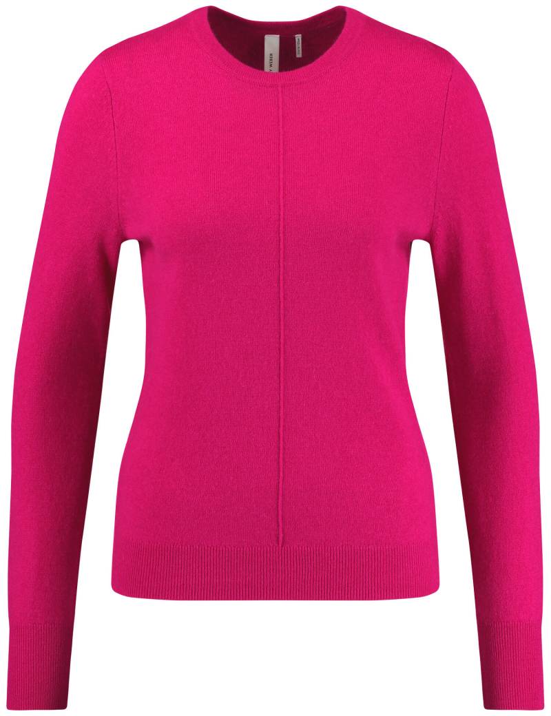 GERRY WEBER Edition - Langarmpullover mit Längsbiese und Kaschmiranteil - Gr. - 48 von GERRY WEBER Edition