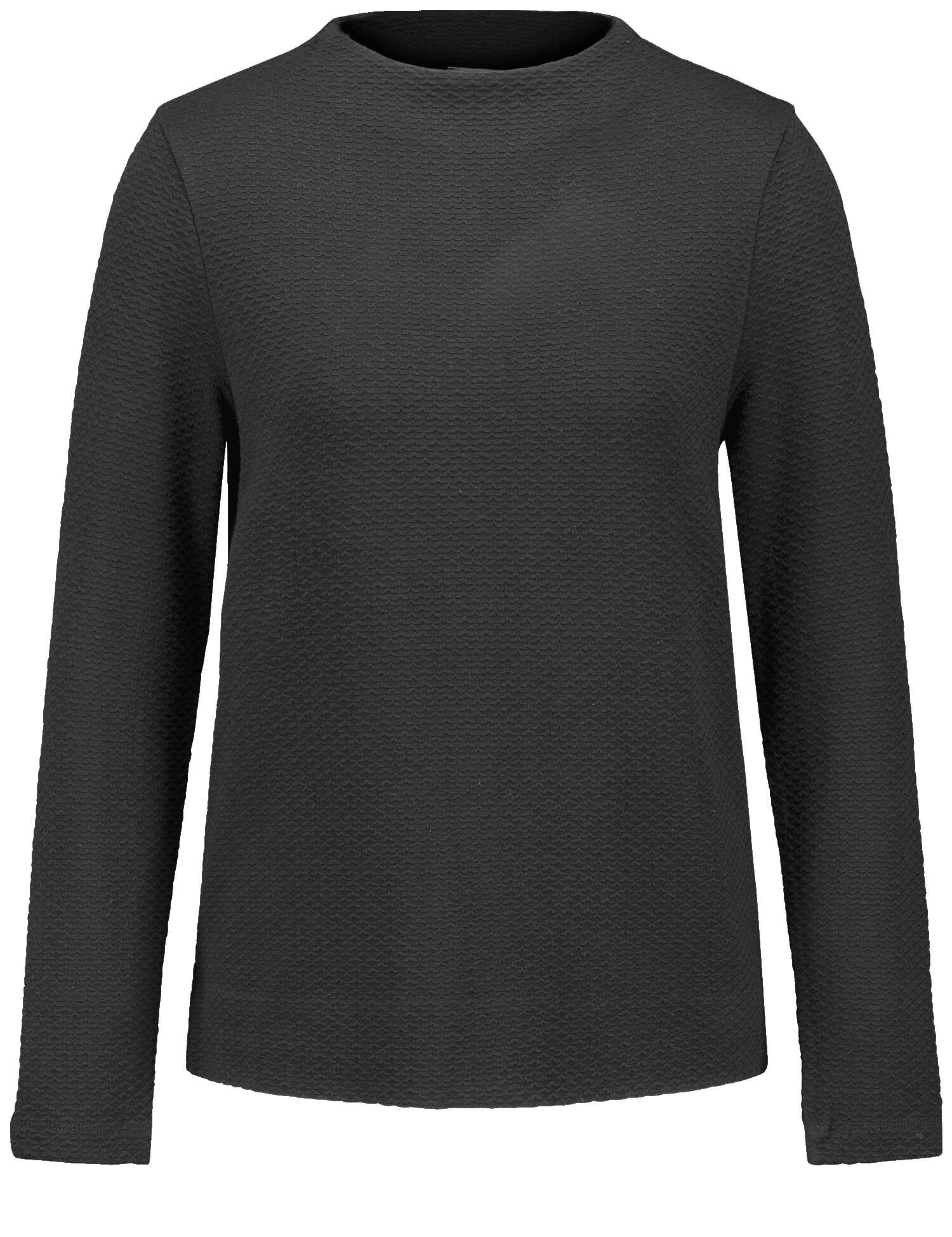 GERRY WEBER Edition - Langarmshirt in Strukturoptik schwarz - Gr. - 42 von GERRY WEBER Edition