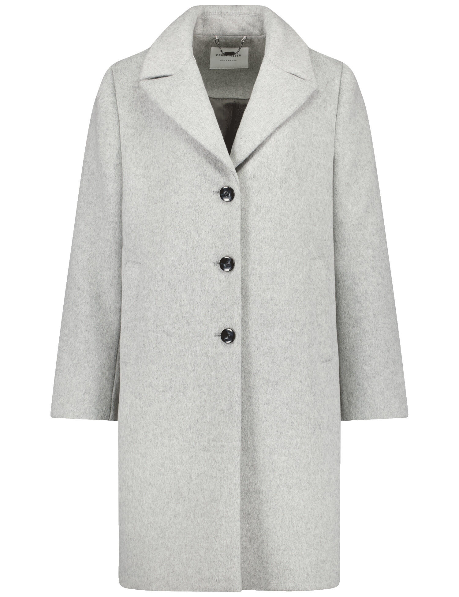 GERRY WEBER Edition - MANTEL WOLLE silver grey melange - Gr. - 48 von GERRY WEBER Edition