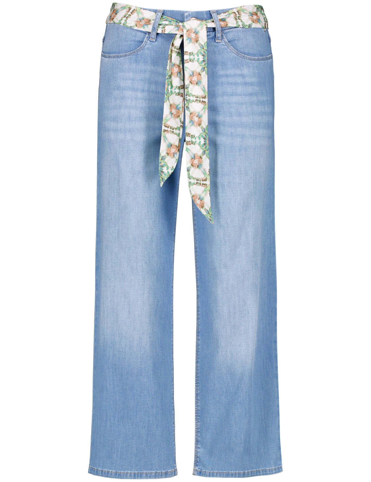 GERRY WEBER Edition - Modische Jeans MIR꞉ELA CULOTTE mit dekorativem Band blue denim - Gr. - 46R von GERRY WEBER Edition