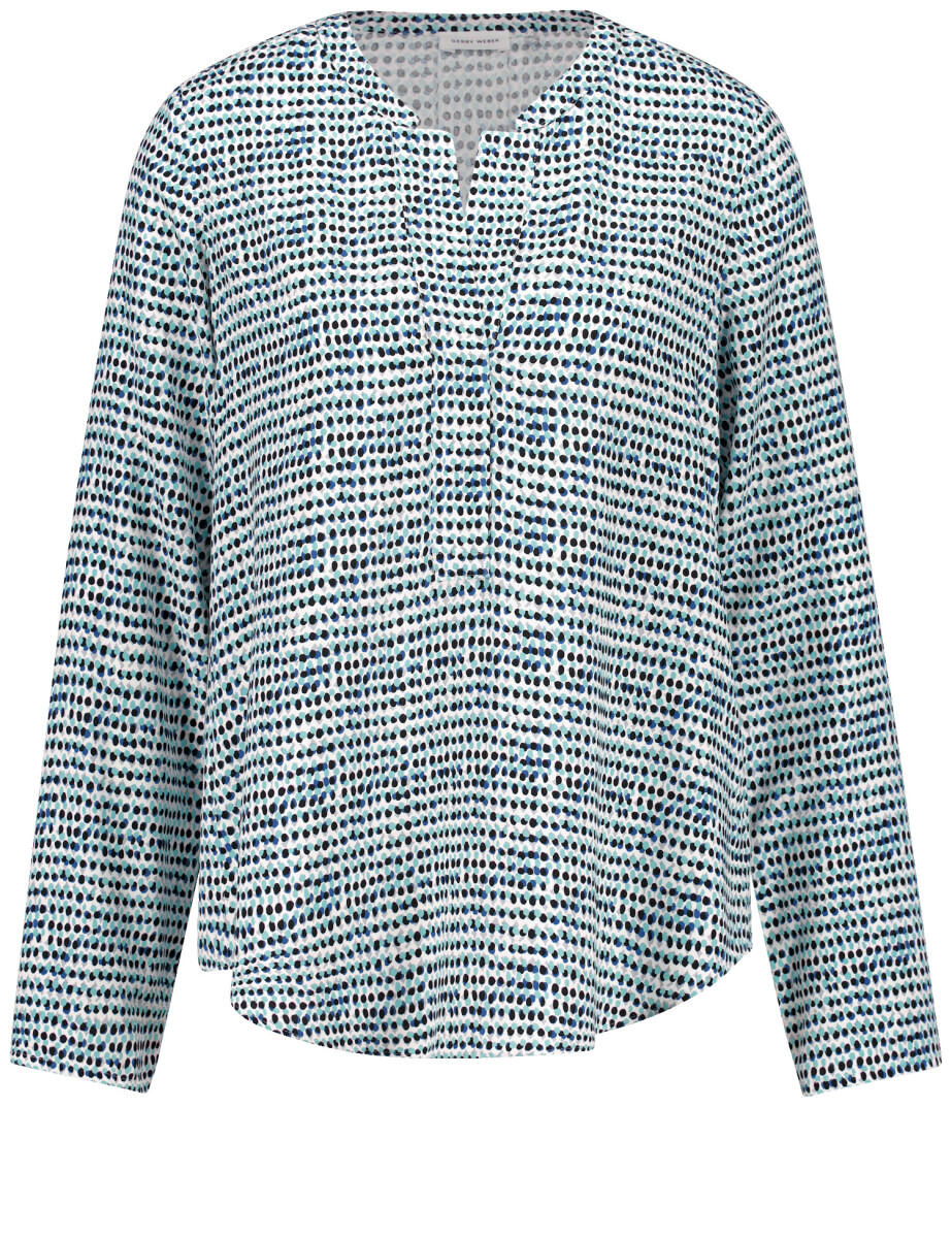 GERRY WEBER Edition - Nachhaltige Tunikabluse blau - Gr. - 46 von GERRY WEBER Edition