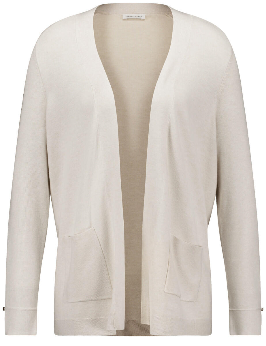 GERRY WEBER Edition - Offener Cardigan aus Feinstrick beige - Gr. - 36 von GERRY WEBER Edition