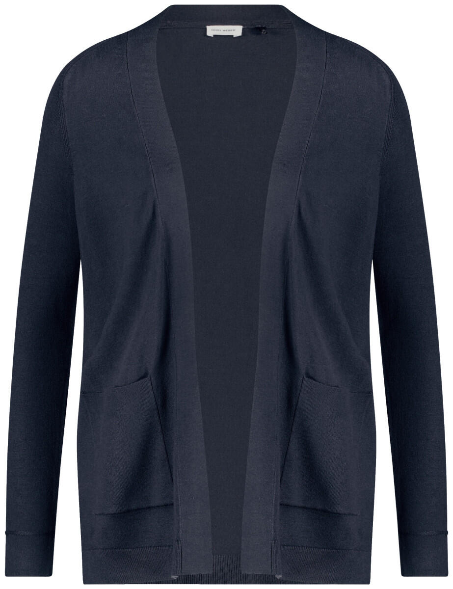 GERRY WEBER Edition - Offener Cardigan aus Feinstrick blau - Gr. - 40 von GERRY WEBER Edition