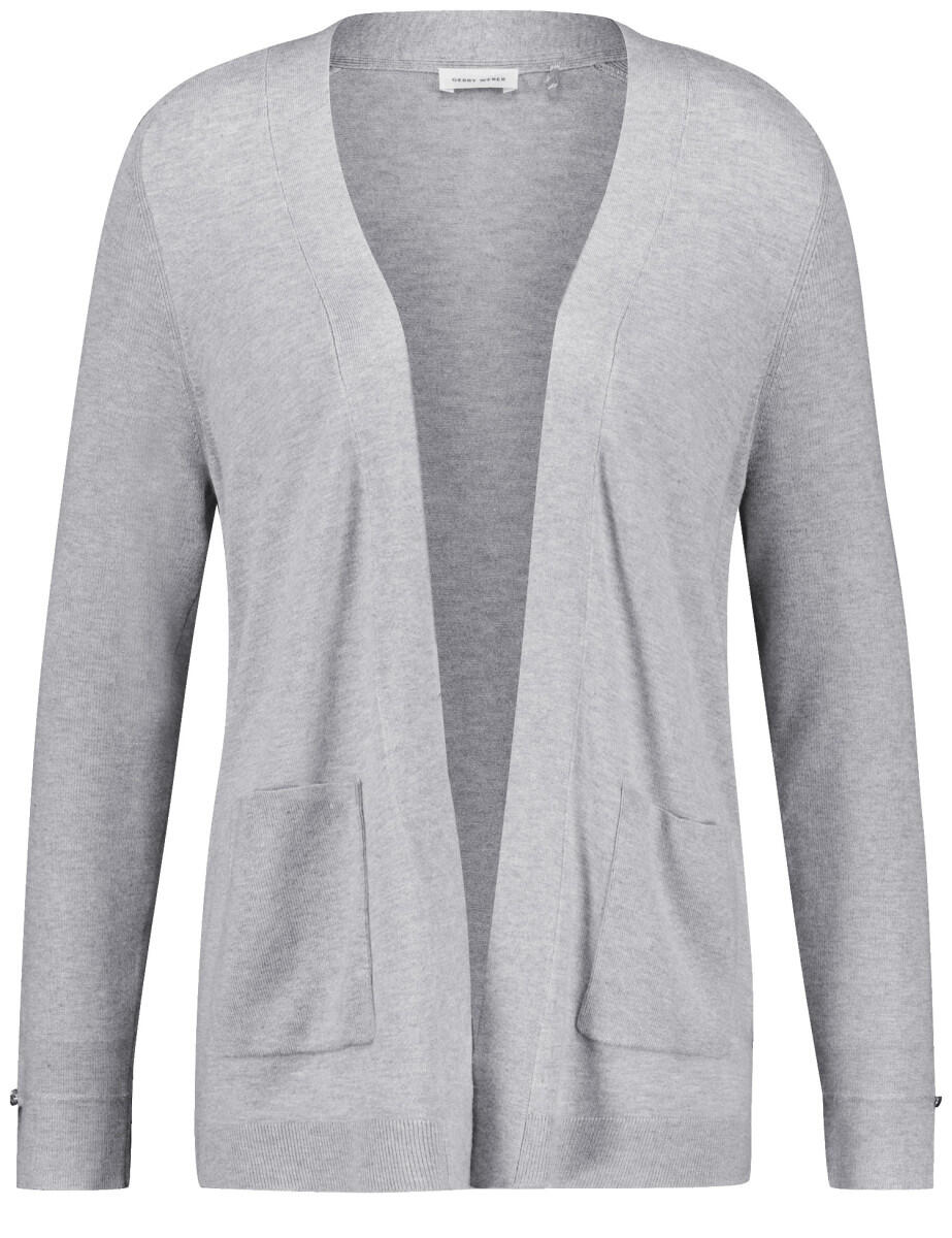 GERRY WEBER Edition - Offener Cardigan aus Feinstrick grau - Gr. - 36 von GERRY WEBER Edition