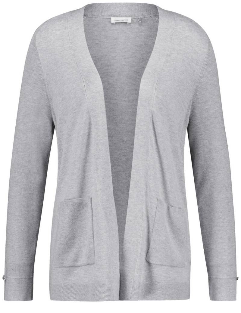 GERRY WEBER Edition - Offener Cardigan aus Feinstrick grau - Gr. - 36 von GERRY WEBER Edition