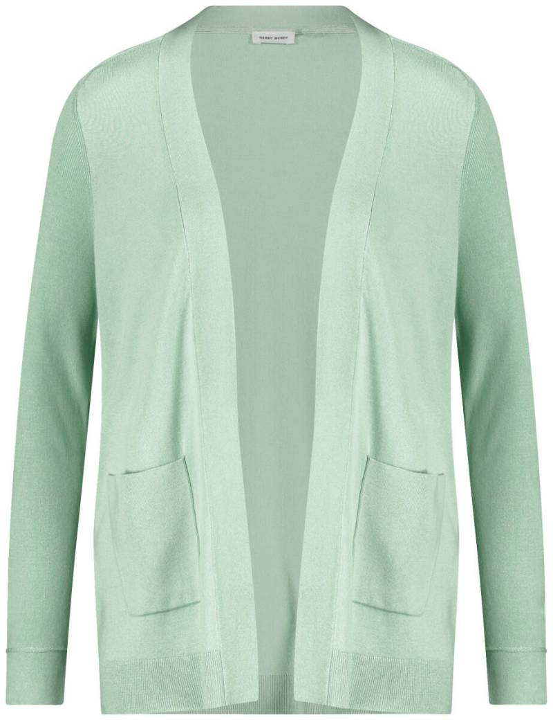 GERRY WEBER Edition - Offener Cardigan aus Feinstrick grün - Gr. - 42 von GERRY WEBER Edition