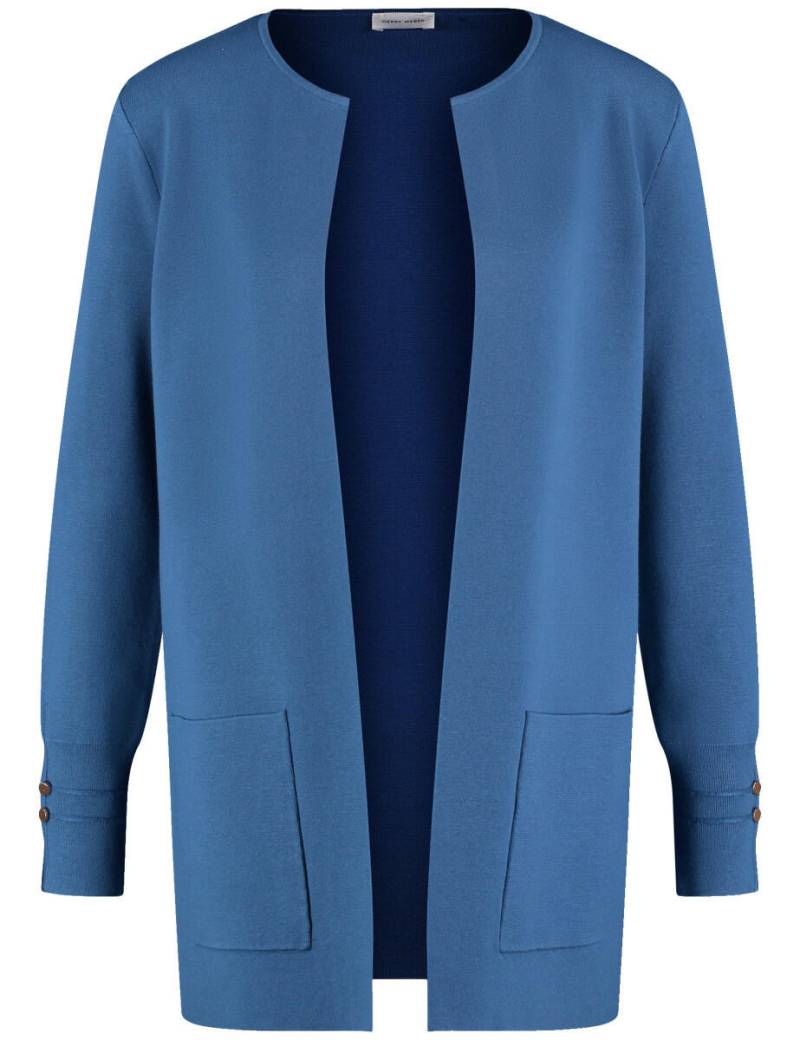 GERRY WEBER Edition - Offener Longcardigan blau - Gr. - 36 von GERRY WEBER Edition