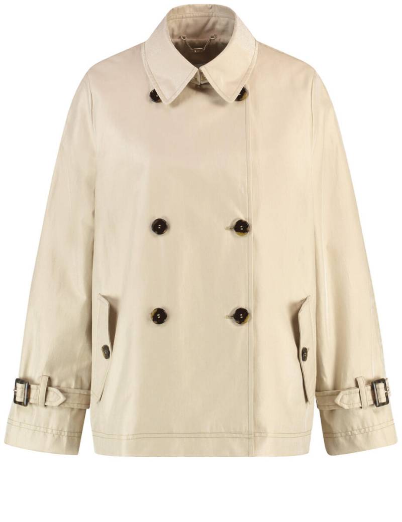 GERRY WEBER Edition - Outdoorjacke mit leichtem Glanz beige/weiß - Gr. - 38 von GERRY WEBER Edition