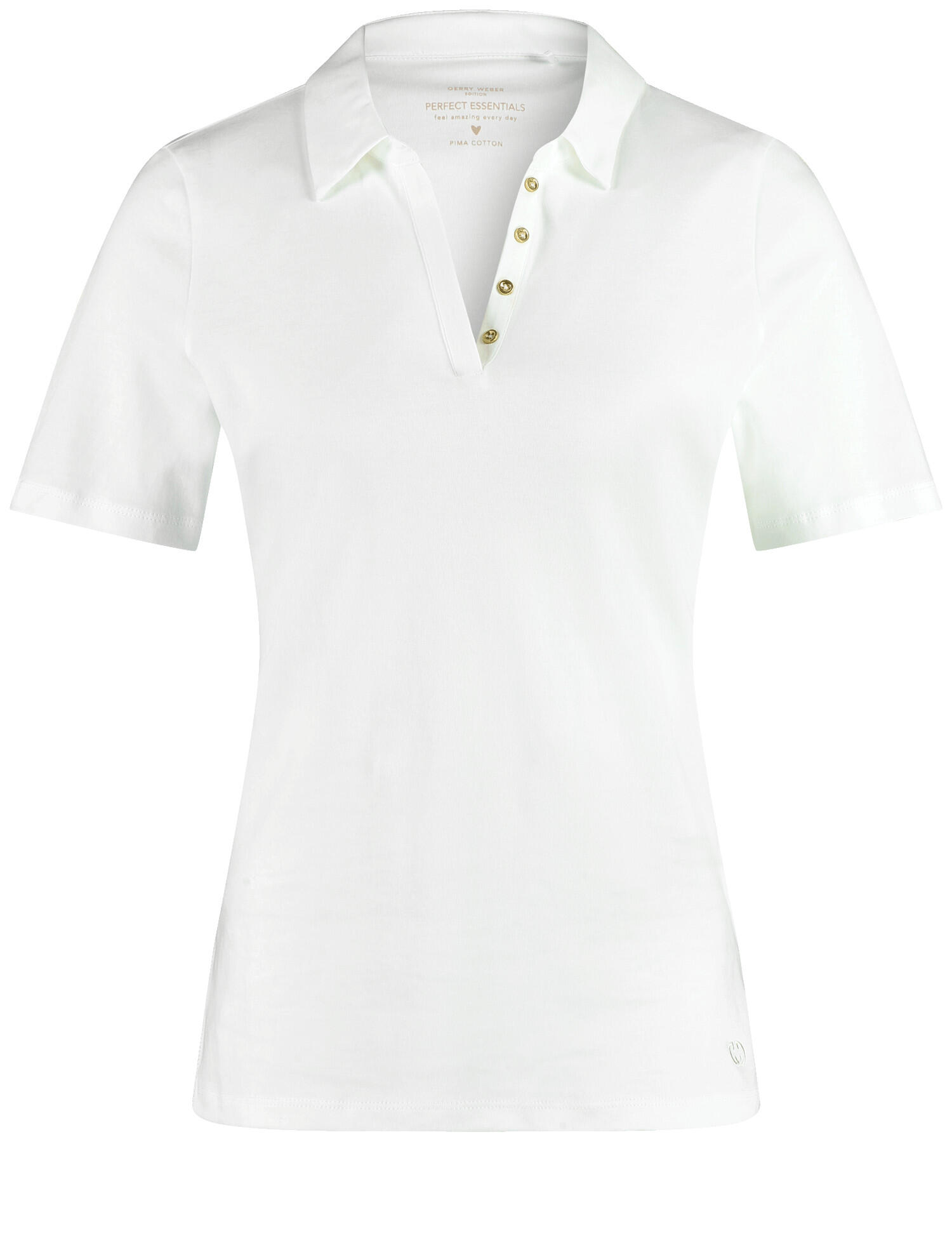 GERRY WEBER Edition - Poloshirt aus Baumwolle off-white - Gr. - 46 von GERRY WEBER Edition