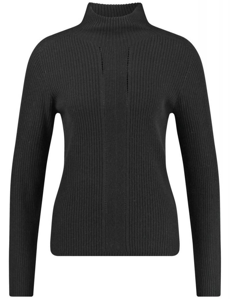 GERRY WEBER Edition - Pullover mit Rippstruktur schwarz - Gr. - 40 von GERRY WEBER Edition