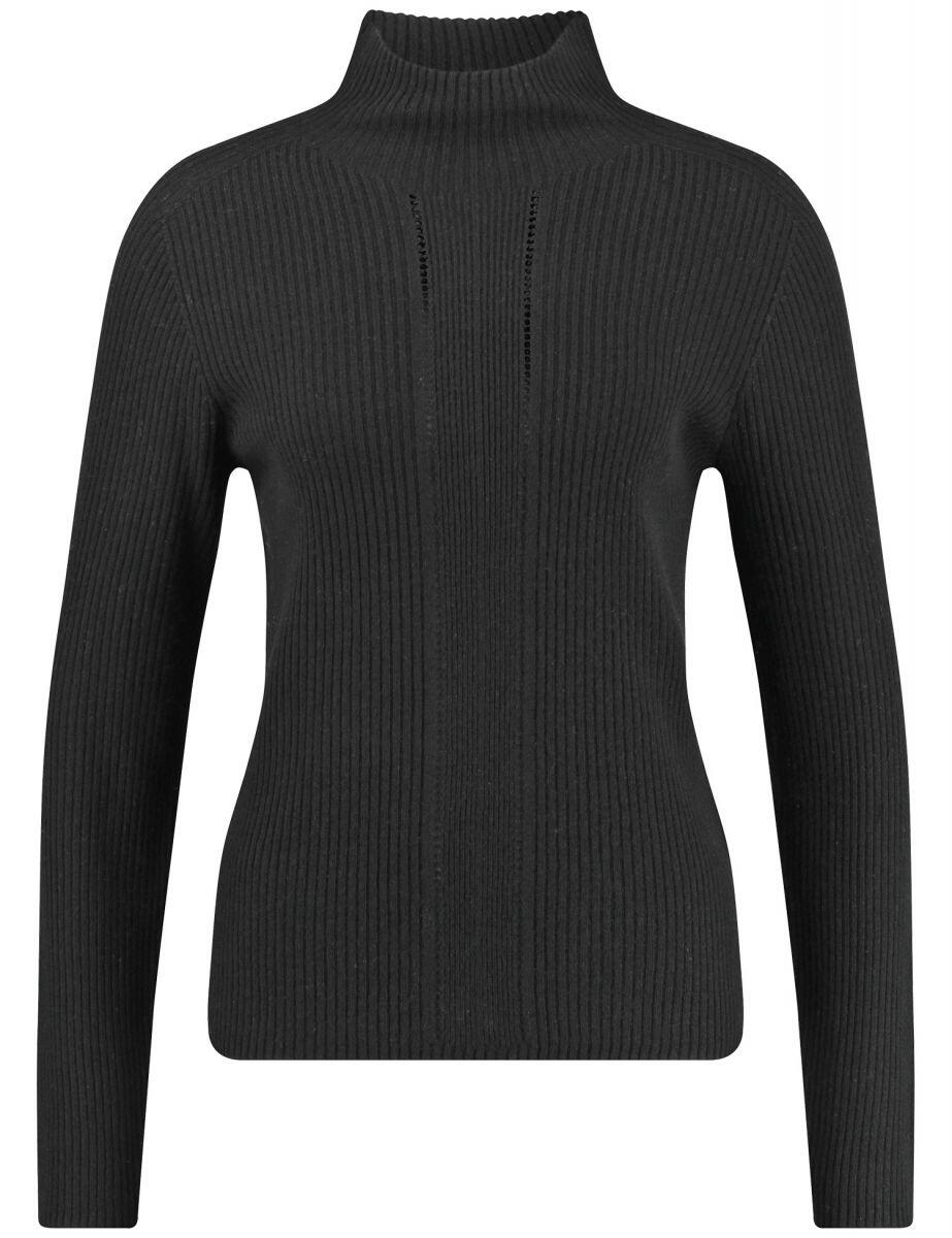 GERRY WEBER Edition - Pullover mit Rippstruktur schwarz - Gr. - 42 von GERRY WEBER Edition
