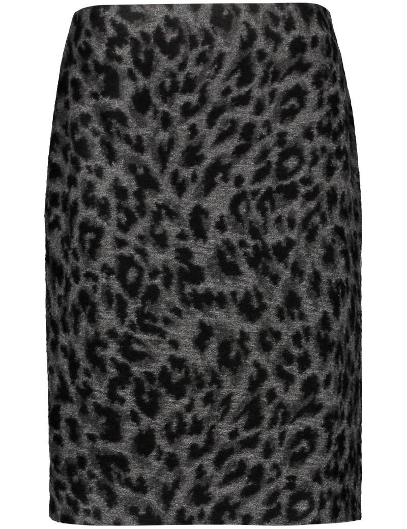 GERRY WEBER Edition - ROCK GEWIRKE grau/schwarz gemustert - Gr. - 38 von GERRY WEBER Edition