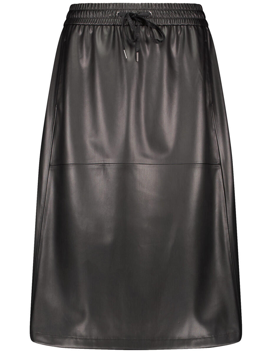 GERRY WEBER Edition - Rock in Lederoptik schwarz - Gr. - 46 von GERRY WEBER Edition