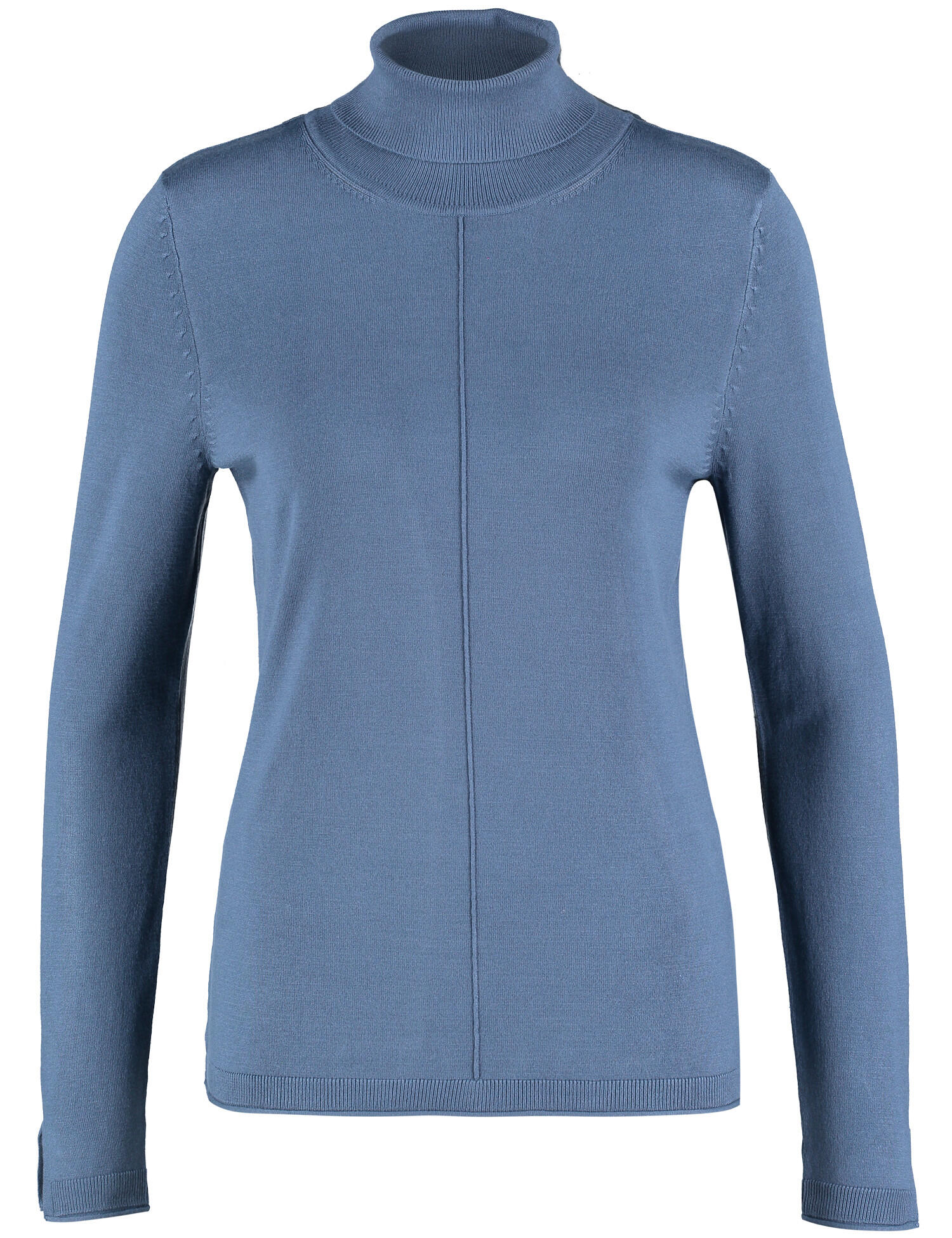 GERRY WEBER Edition - Rollkragenpullover mit Armschlitzen blue steel - Gr. - 46 von GERRY WEBER Edition