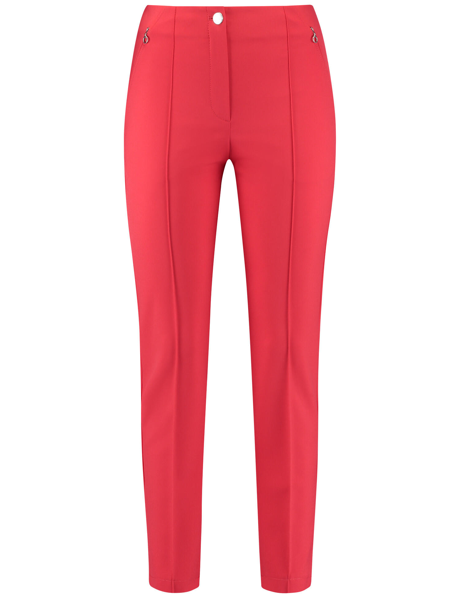 GERRY WEBER Edition - Schlichte Stretchhose mit Längsbiese watermelon - Gr. - 38R von GERRY WEBER Edition