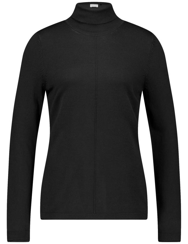 GERRY WEBER Edition - Softer Rollkragenpullover mit Armschlitzen schwarz - Gr. - 40 von GERRY WEBER Edition
