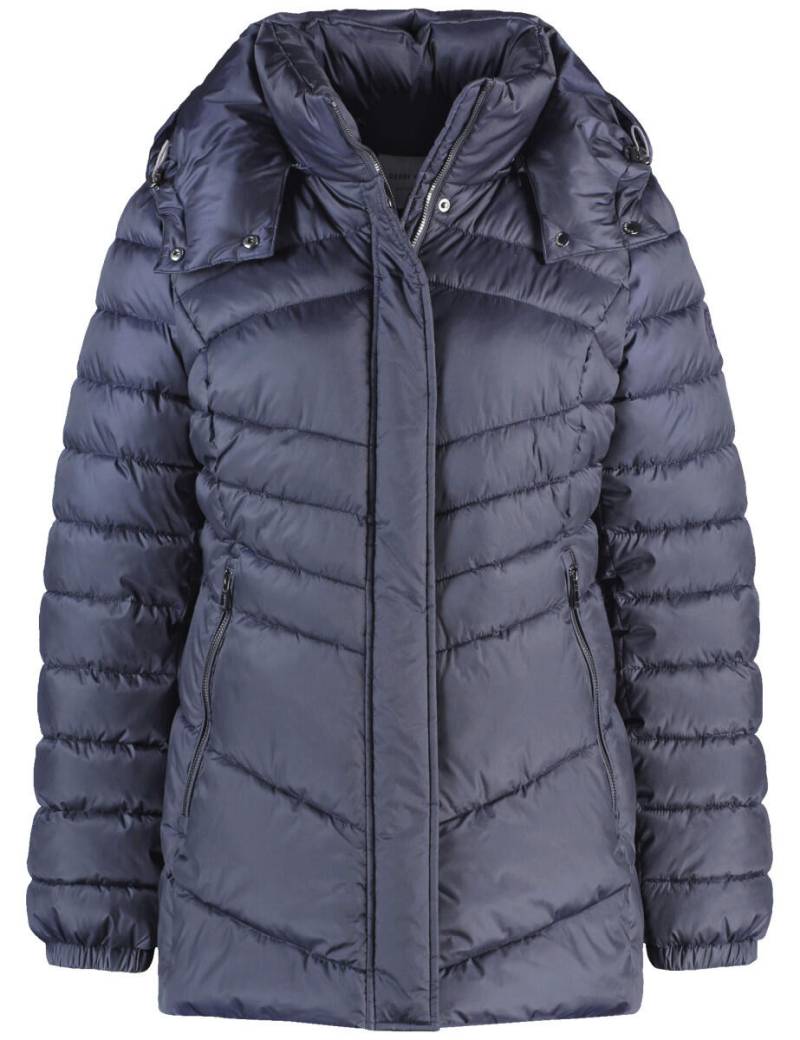 GERRY WEBER Edition - Steppjacke mit abnehmbarer Kapuze blau - Gr. - 46 von GERRY WEBER Edition