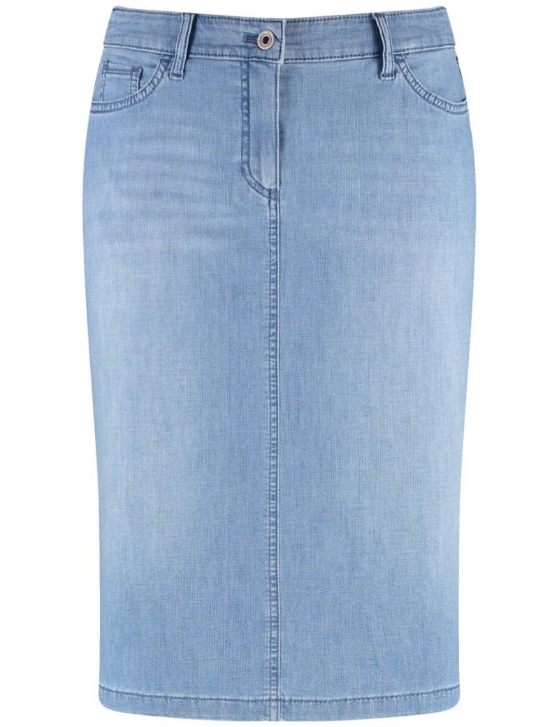 GERRY WEBER Edition - Stretchiger Jeansrock mit Gehschlitz blau - Gr. - 40 von GERRY WEBER Edition