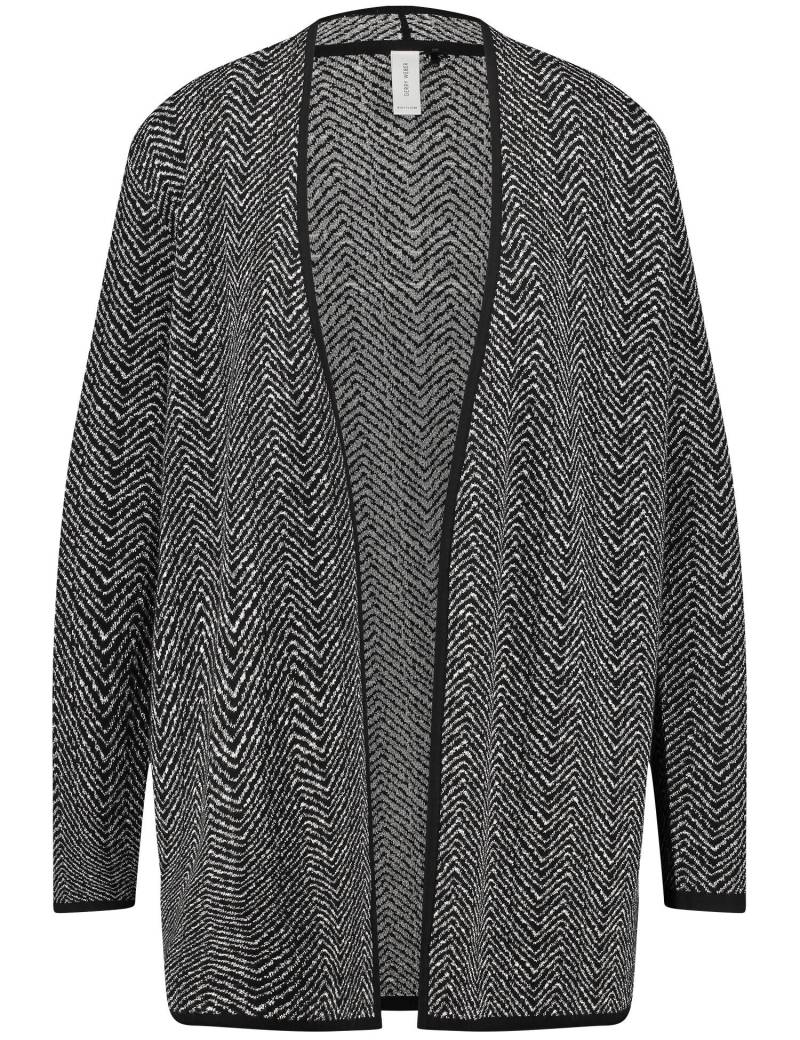 GERRY WEBER Edition - Strickjacke schwarz gemustert - Gr. - 42 von GERRY WEBER Edition
