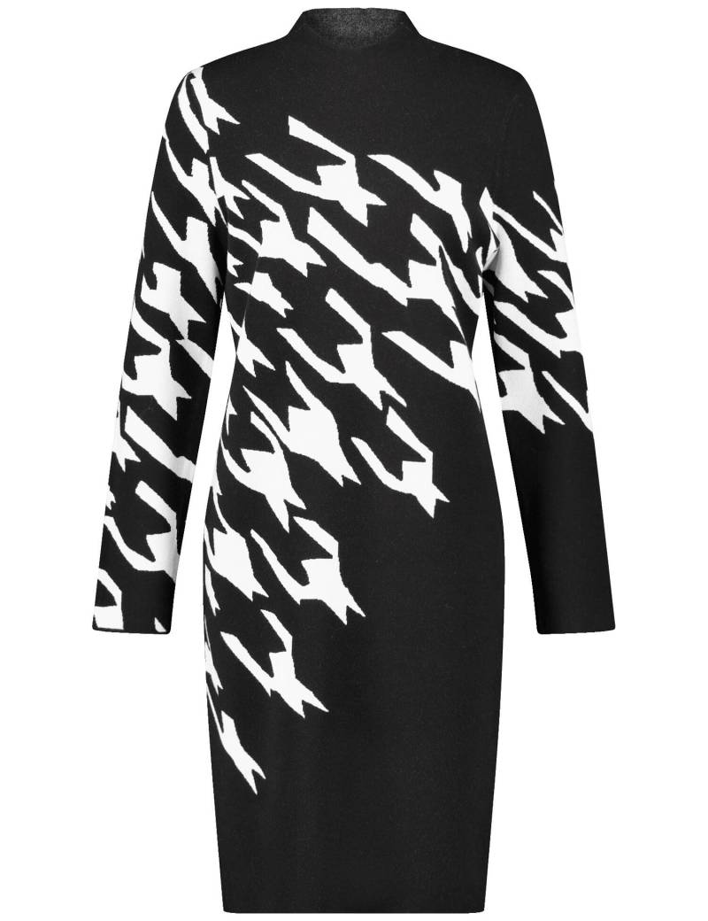 GERRY WEBER Edition - Strickkleid mit Jacquard-Muster black/ecru houndstooth jcd - Gr. - 40 von GERRY WEBER Edition