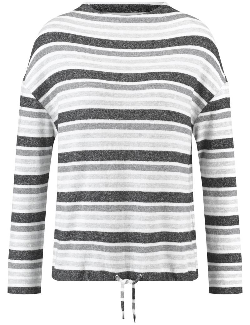 GERRY WEBER Edition - T-Shirt 1/1 Arm grau ringel - Gr. - 44 von GERRY WEBER Edition