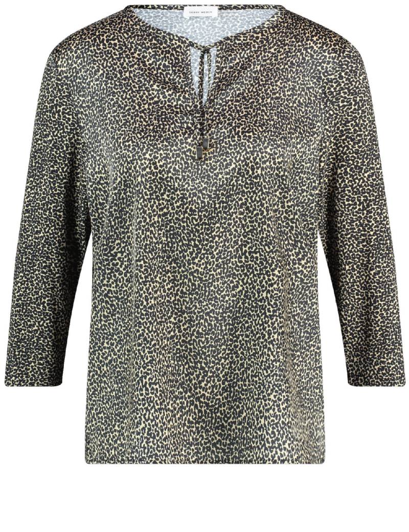 GERRY WEBER Edition - T-Shirt mit Animalprint beige/braun/schwarz - Gr. - 46 von GERRY WEBER Edition