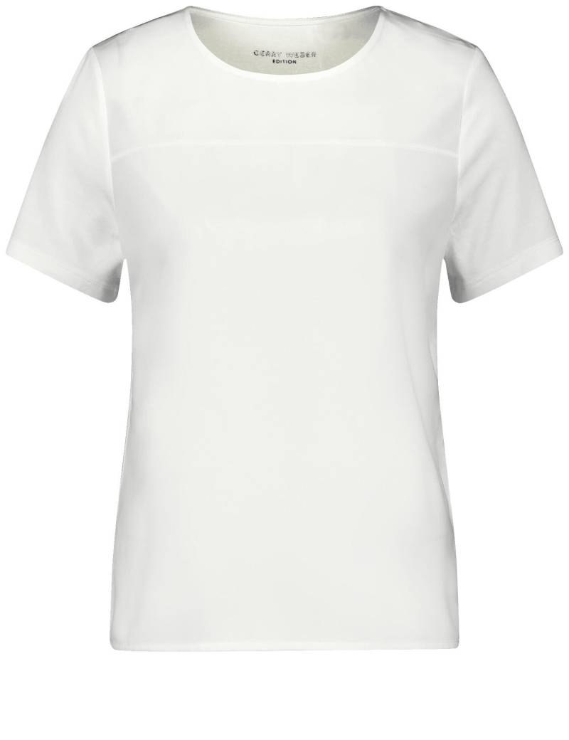 GERRY WEBER Edition - T-Shirt mit Material-Patch off-white - Gr. - 46 von GERRY WEBER Edition