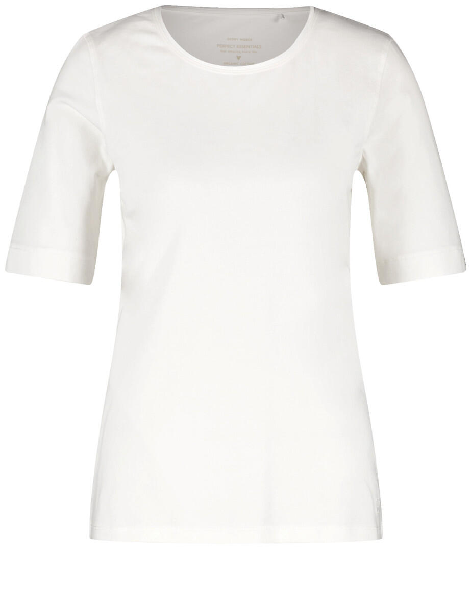 GERRY WEBER Edition - T-Shirt mit Satinblende weiß - Gr. - 36 von GERRY WEBER Edition