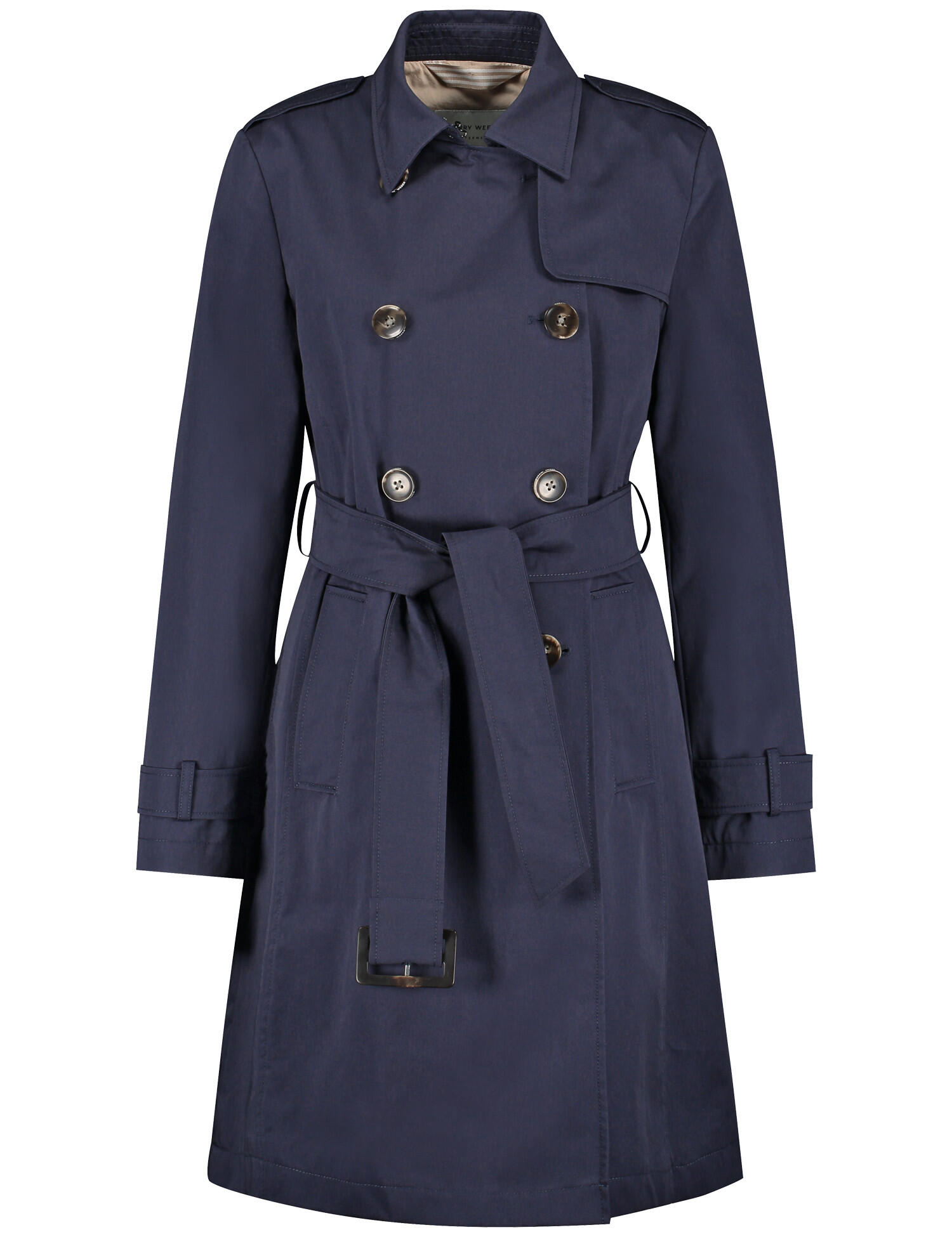 GERRY WEBER Edition - Trenchcoat mit Schulterkoller dark navy - Gr. - 44 von GERRY WEBER Edition