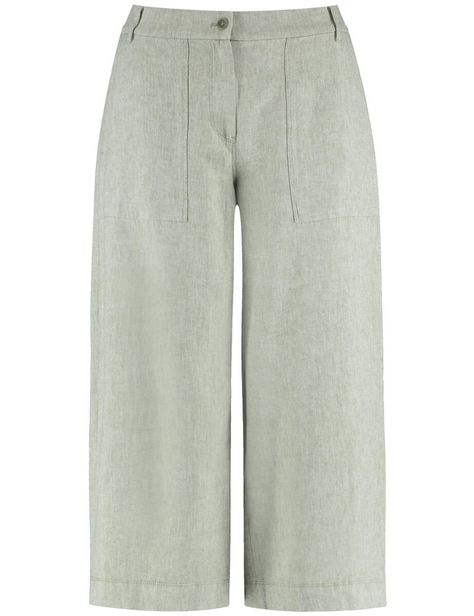 GERRY WEBER Edition - Weite Bermuda aus Leinen-Mix grün von GERRY WEBER Edition