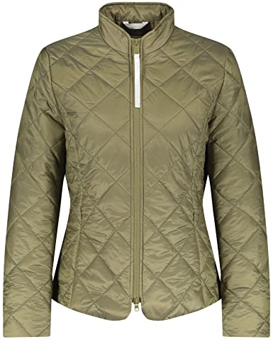 Gerry Weber Damen Jacke mit Rautenstepp Langarm unifarben Olive 40 von Gerry Weber