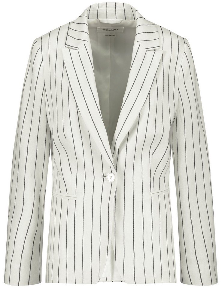 GERRY WEBER Jackenblazer Gestreifter Blazer mit Leinenanteil von GERRY WEBER