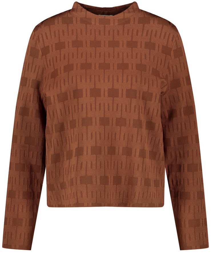 GERRY WEBER Sweatshirt Pullover mit kurzem Stehkragen und Jacquard-Muster von GERRY WEBER