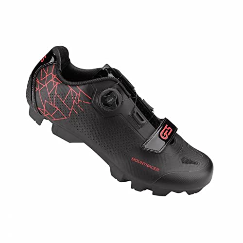 MTB GES Mountracer 2 Fahrradschuhe Rot/Schwarz mit Boa Verschluss, Schwarz , 42 EU von GES