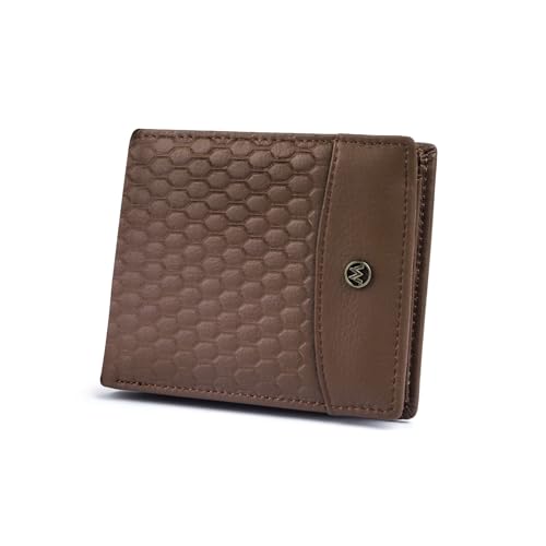 Schlanke Herren-Geldbörse, RFID-blockierend, echtes Leder, für 6+ Karten und Bargeld, mit 1 Ausweisfenster, Diebstahlschutz, sichere Brieftasche für Reisen und den täglichen Gebrauch (mit Geschenkbox von GES