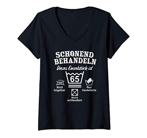 Damen Schonend Behandeln Dieses Einzelstück ist 65. Geburtstag T-Shirt mit V-Ausschnitt Damen Schonend Behandeln Dieses Einzelstück ist 65. Geburtstag T-Shirt mit V-Ausschnitt von GESCHENKE ZUM 65. GEBURTSTAG FÜR MÄNNER UND FRAUEN