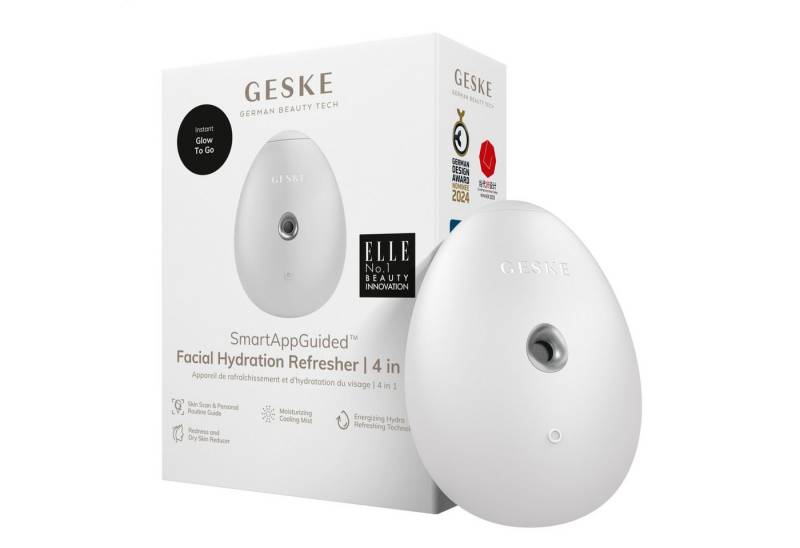 GESKE German Beauty Tech Enhancer SmartAppGuided™ Facial Hydration Refresher 4 in 1, Packung (Gerät & USB-Ladekabel), 2-tlg., Gerät inkl. kostenloser APP (SmartAppGuided Device), Mit der GESKE App erhältst Du deine personalisierte Hautpflegeroutine. von GESKE German Beauty Tech
