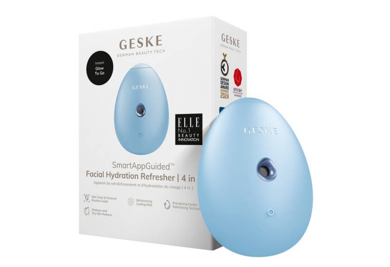 GESKE German Beauty Tech Enhancer SmartAppGuided™ Facial Hydration Refresher 4 in 1, Packung (Gerät & USB-Ladekabel), 2-tlg., Gerät inkl. kostenloser APP (SmartAppGuided Device), Mit der GESKE App erhältst Du deine personalisierte Hautpflegeroutine. von GESKE German Beauty Tech