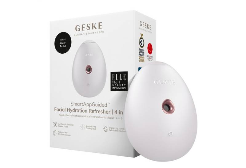 GESKE German Beauty Tech Enhancer SmartAppGuided™ Facial Hydration Refresher 4 in 1, Packung (Gerät & USB-Ladekabel), 2-tlg., Gerät inkl. kostenloser APP (SmartAppGuided Device), Mit der GESKE App erhältst Du deine personalisierte Hautpflegeroutine. von GESKE German Beauty Tech