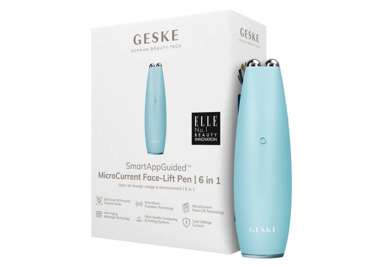 GESKE German Beauty Tech Enhancer SmartAppGuided™ MicroCurrent Face-Lift Pen 6 in 1, Packung (Gerät & USB-Ladekabel), 2-tlg., Gerät inkl. kostenloser APP (SmartAppGuided Device), Mit der GESKE App erhältst Du deine personalisierte Hautpflegeroutine. von GESKE German Beauty Tech