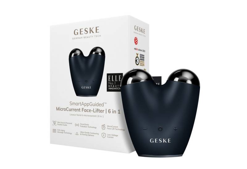 GESKE German Beauty Tech Enhancer SmartAppGuided™ MicroCurrent Face-Lifter 6 in 1, Packung (Gerät & USB-Ladekabel), 2-tlg., Gerät inkl. kostenloser APP (SmartAppGuided Device), Mit der GESKE App erhältst Du deine personalisierte Hautpflegeroutine. von GESKE German Beauty Tech