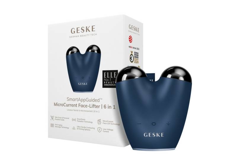 GESKE German Beauty Tech Enhancer SmartAppGuided™ MicroCurrent Face-Lifter 6 in 1, Packung (Gerät & USB-Ladekabel), 2-tlg., Gerät inkl. kostenloser APP (SmartAppGuided Device), Mit der GESKE App erhältst Du deine personalisierte Hautpflegeroutine. von GESKE German Beauty Tech