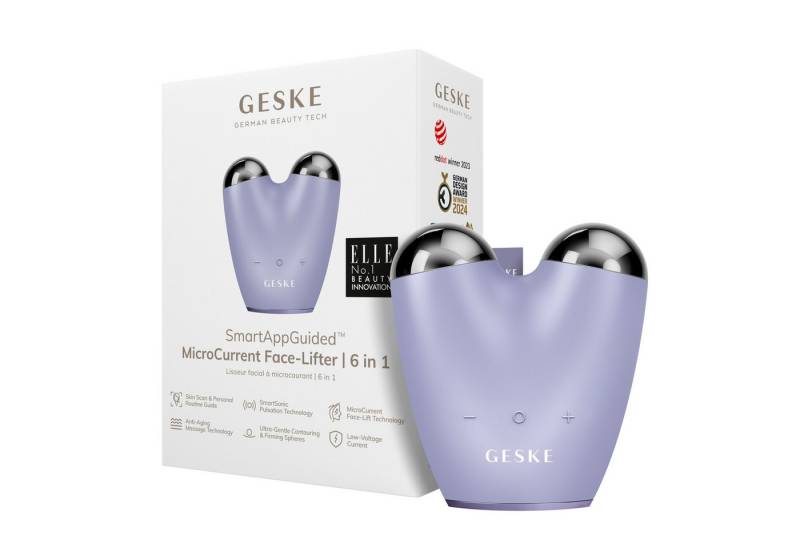GESKE German Beauty Tech Enhancer SmartAppGuided™ MicroCurrent Face-Lifter 6 in 1, Packung (Gerät & USB-Ladekabel), 2-tlg., Gerät inkl. kostenloser APP (SmartAppGuided Device), Mit der GESKE App erhältst Du deine personalisierte Hautpflegeroutine. von GESKE German Beauty Tech
